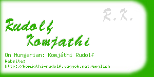 rudolf komjathi business card